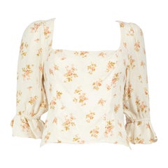 Top elasticizzato con stampa floreale Reformation taglia S