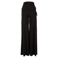 Norma Kamali Pantalon à jambes larges élastiquées noir Taille XS