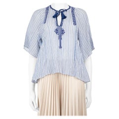 Isabel Marant Isabel Marant Étoile Blue Striped Tassel Detail Top Size XS