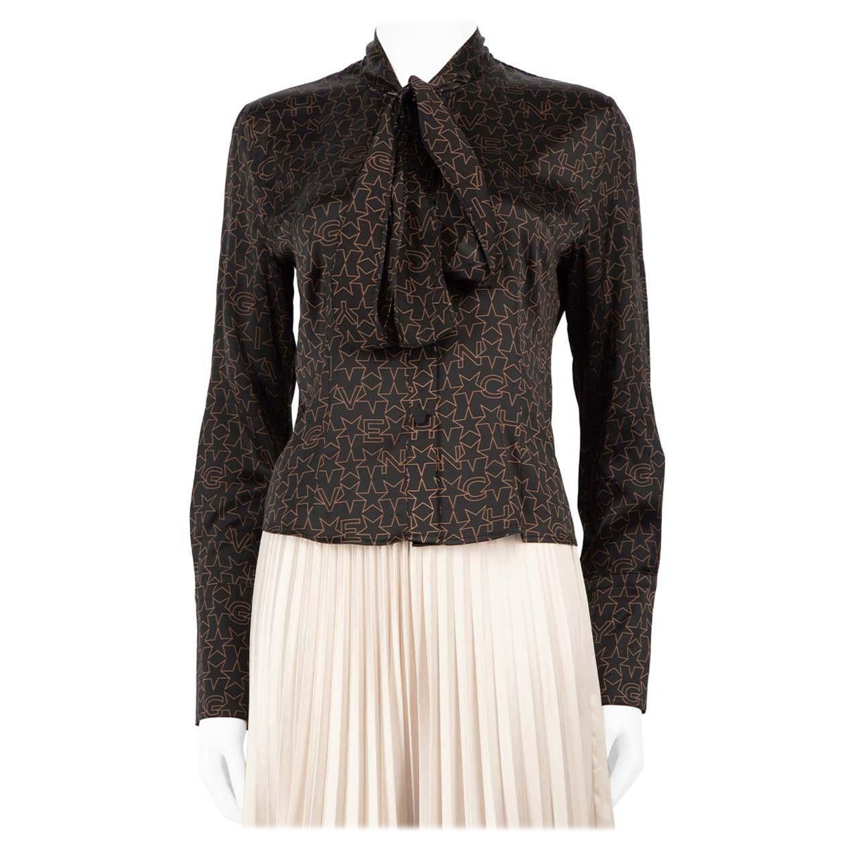 Givenchy camicetta nera con logo a stella stampata taglia S in vendita