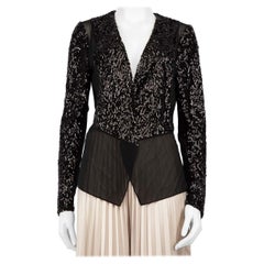 Lanvin - Giacca nera impreziosita da paillettes - taglia L.