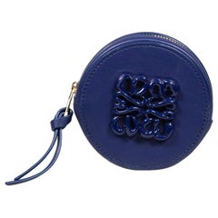 Loewe Navy Leather Inflated Anagram Coin Pouch