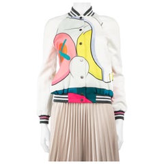 Mira Mikati Abstract Pattern Bomber Jacket Size XS