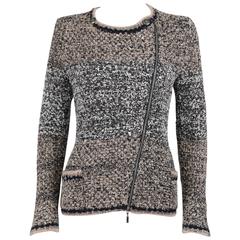 CHANEL A/W 2011 A-Symmetrical Front Side Zip Knitwear Cardigan Jacket 42 6