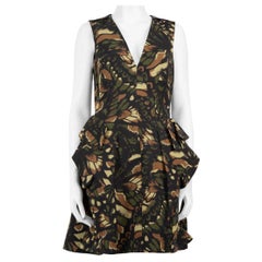 Alexander McQueen MCQ Printed Pattern Ruffle Dress Size L