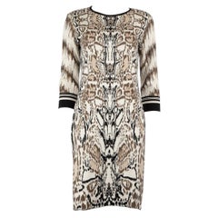 Roberto Cavalli Animal Print Knee Length Dress Size XL