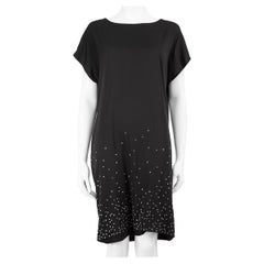 Diane Von Furstenberg Black Gemstone Detail Dress Size M