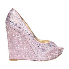 Gina Rosa Kristall verzierte Keil Heels mit Kristallverzierung Größe UK 5,5