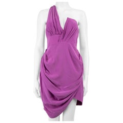 Zimmermann Purple One Shoulder Mini Dress Size M