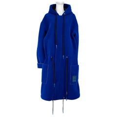 Parka de terciopelo con forro de neopreno azul cobalto Off-White Talla S