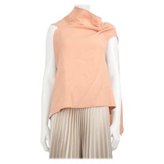 Roland Mouret Pink Wool Off-Shoulder Top Size M