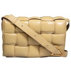 Bottega Veneta Beige Leather Padded Cassette Bag