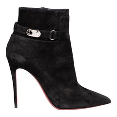 Christian Louboutin Black Suede So Kate 100 Boots Size IT 37