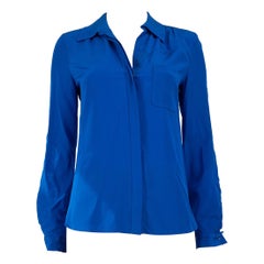 Camicetta di seta blu Diane von Furstenberg taglia XXS