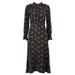 ba&sh Floral Print Midi Button Up Dress Size XS