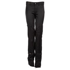 Tom Ford Black Zipper Detail Trousers Size S