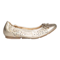 Hogan Ballerine con borchie in pelle argentata misura IT 37