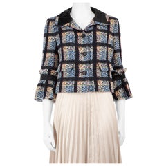 Chanel Pre Fall 09 Bow Detail Tiled Tweed Jacket Size XL