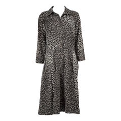 Samantha Sung Grey Animal Print Midi Dress Size XXXL