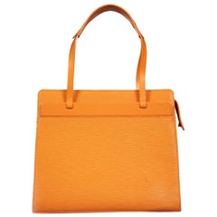 Louis Vuitton 2003 Orange Epi Leather Croisette PM