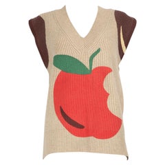 Chaleco de punto de lana con estampado de manzanas J.W.Anderson Talla XS