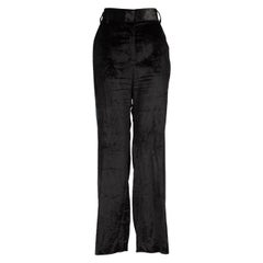 Sies Marjan Black Crush Velvet Trousers Size L