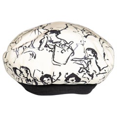 Béret à motif imprimé Hermès