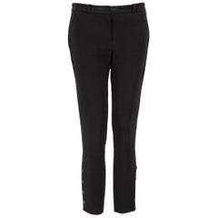 Altuzarra Pantaloni neri slim fit con orlo a bottone taglia S