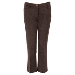 Miu Miu Pantalón recto marrón talla XS
