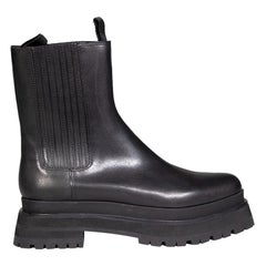 Loeffler Randall Black Platform Mid Calf Boots Size US 10