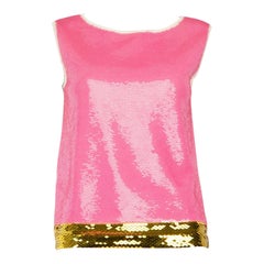 Prada Pink Sequinned Top Size M
