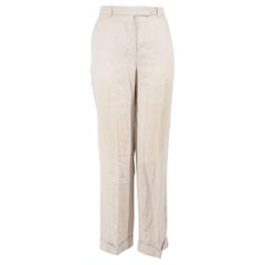 Max Mara 'S Max Mara Grey Tailored Straight Trousers Size L