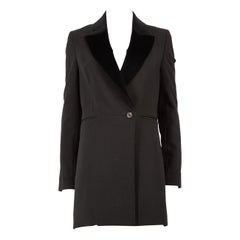 Alexander McQueen Black Velvet Lapel Blazer Size XXS