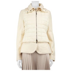 Moncler Cream Wool Utility Detachable Jacket Size L