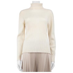 Victoria Beckham Ecru Wool Turtleneck Jumper Size S