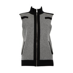 Max & Moi Grey Wool Zip-Up Vest Size M