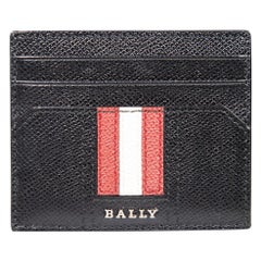 Bally Black Striped Cardholder Wallet