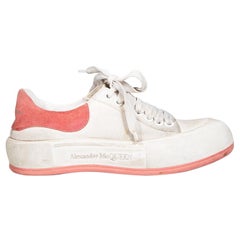 Alexander McQueen Zapatillas de lona blancas con cordones Talla IT 38