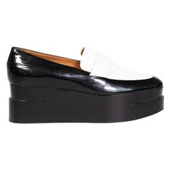 Clergerie Two-Tone Leather Platform Loafers Size IT 38