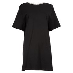 Area Black Opened-Back Crystal Bow Mini Dress Size M