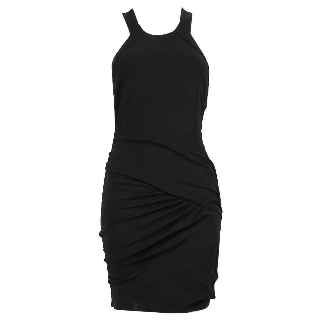 Iro Mini Vestido Negro Drapeado Sin Mangas Talla S en venta