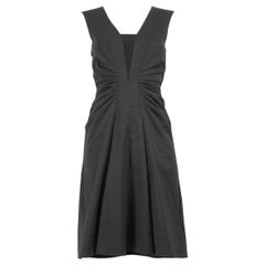 Sportmax - Vestito midi con scollo a V e dettaglio increspato, taglia M.
