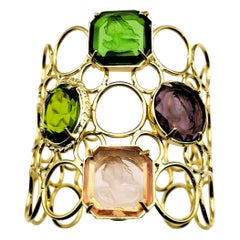 Patrizia Daliana Rigid-Armband aus vergoldeter Bronze in 24KT
