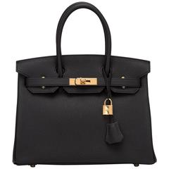 Hermes Black Togo Birkin 30cm Gold Hardware