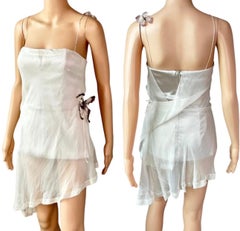 Dolce & Gabbana S/S 1998 Runway Stromboli Collection Butterfly Sheer Mini Dress
