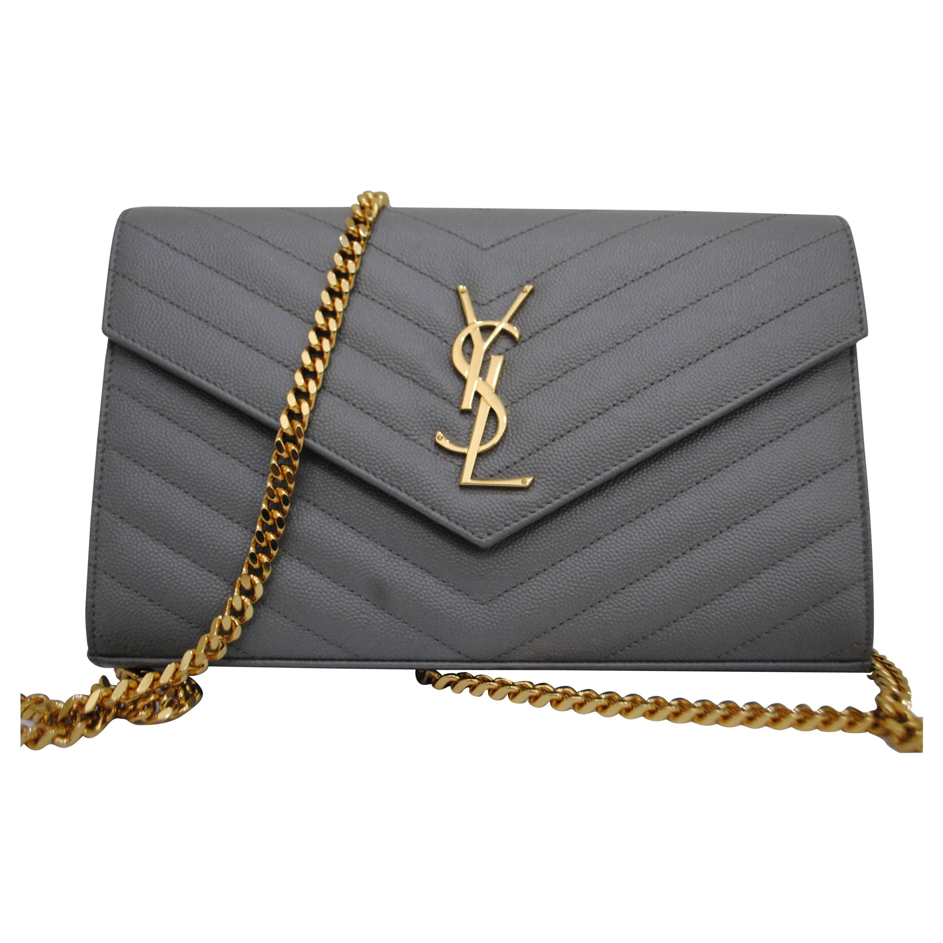 Saint Laurent Grey Crossbody Bag