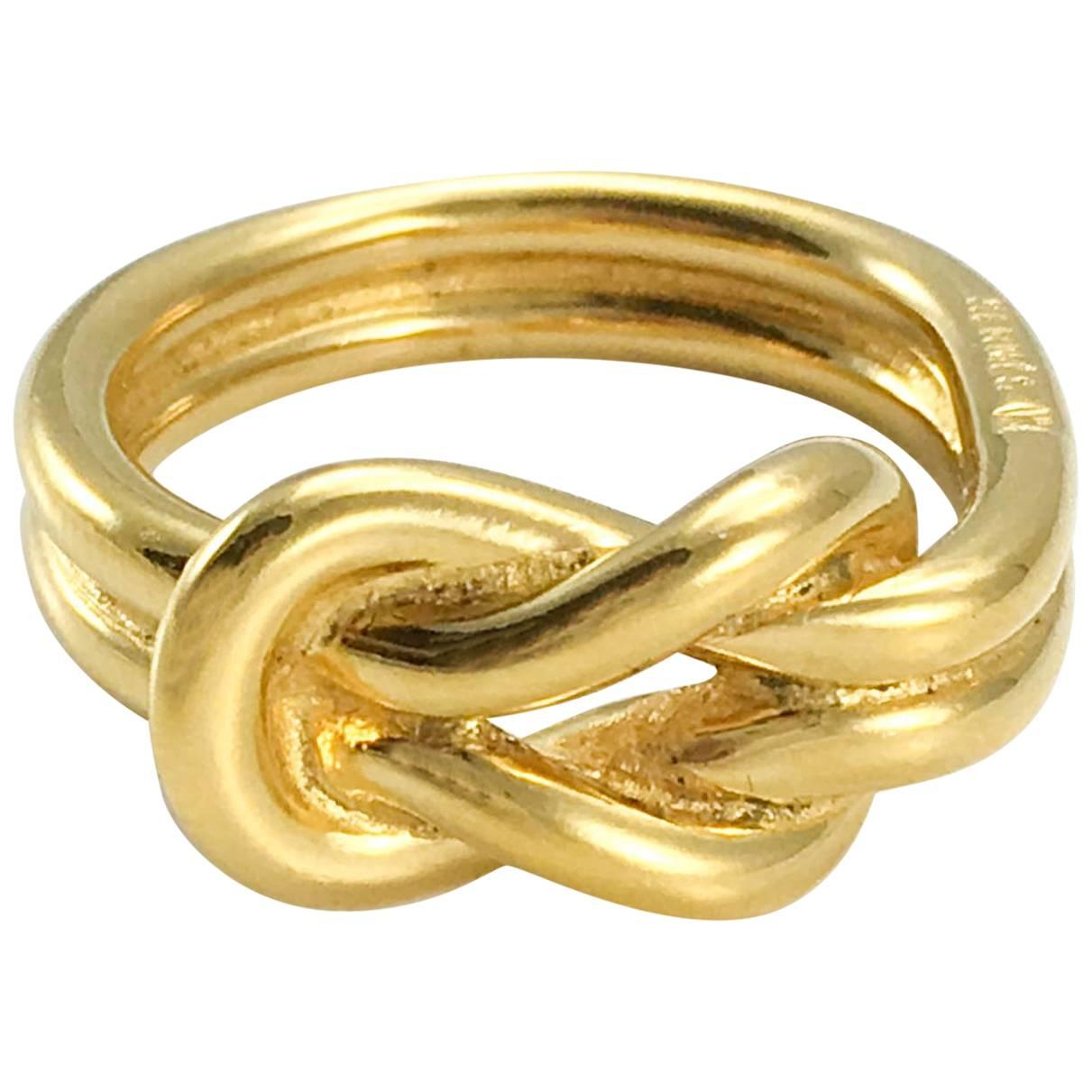 Hermes Gold-Tone 'Knotted' Scarf Ring