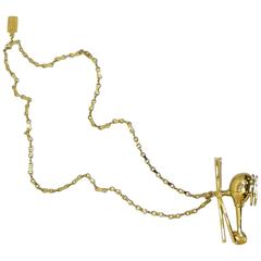 LOUIS VUITTON Helicopter Necklace Gold
