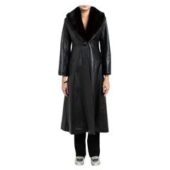 Verheyen London Abrigo de piel Edward a medida, negro, talla 14