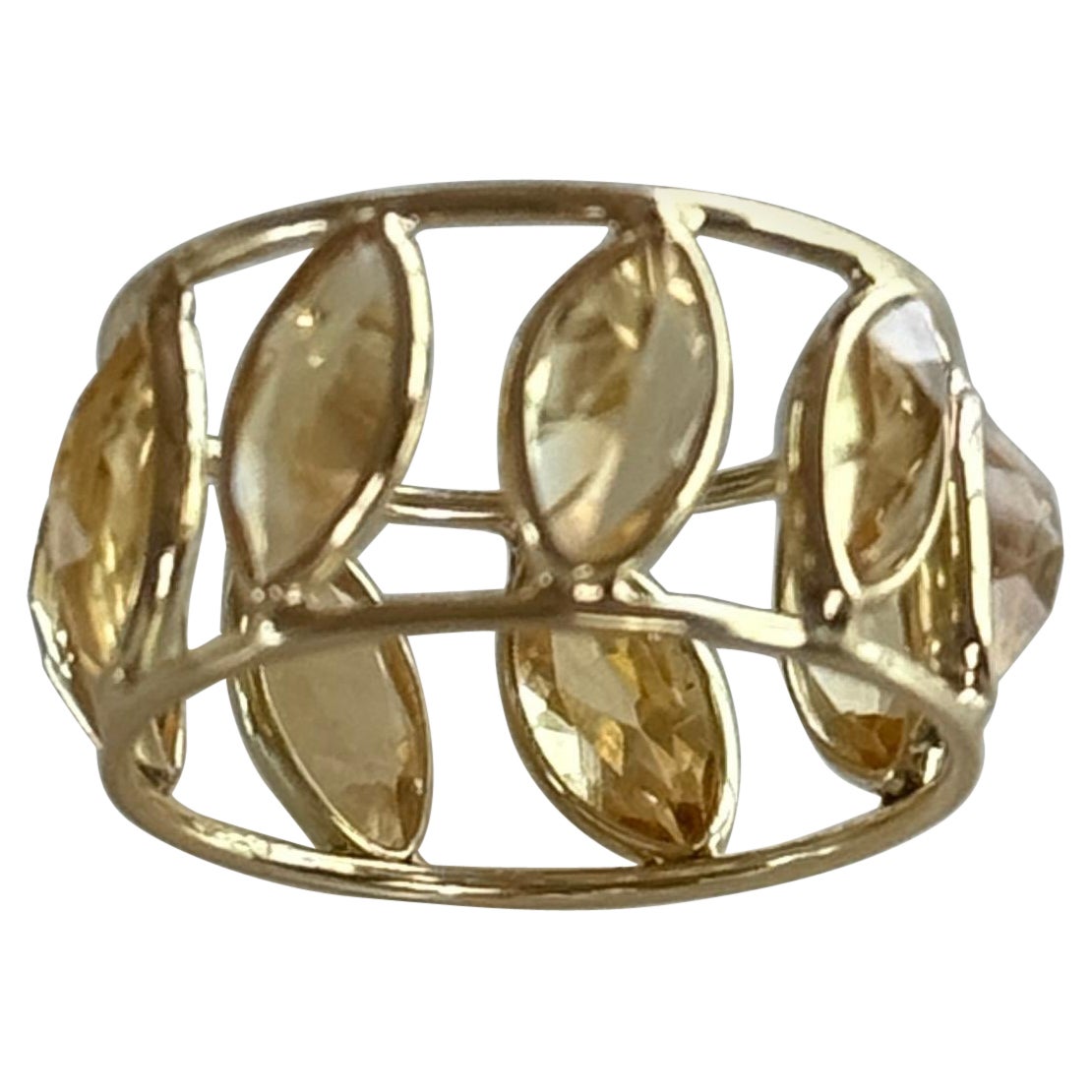 Bracelet éternel en or jaune 14K de 5,31 carats de citrine en vente